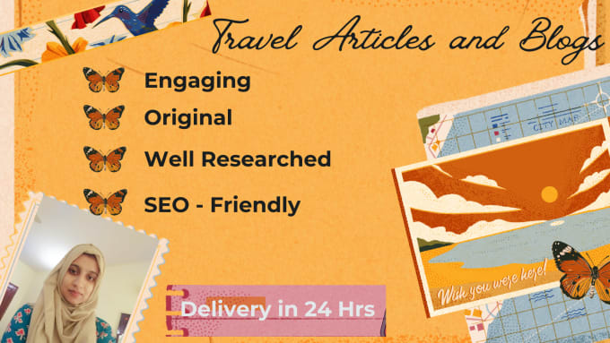 Gig Preview - Write seo travel blogs, travel articles and guides