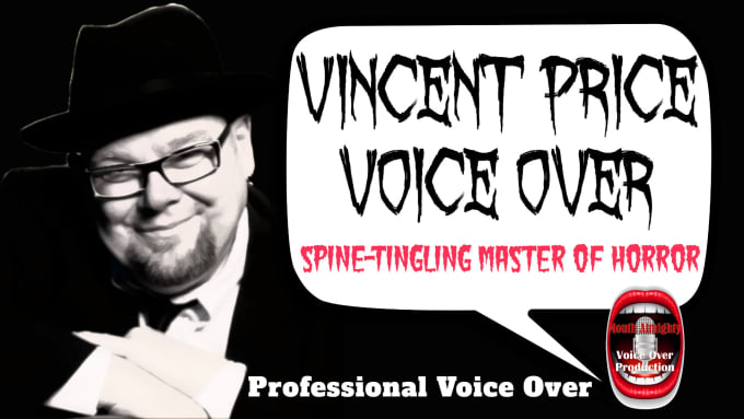 Gig Preview - Record your script as vincent price voice impersonation