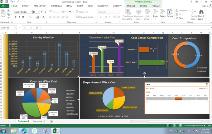 Gig Preview - Create excel expense tracking template and cost sheet