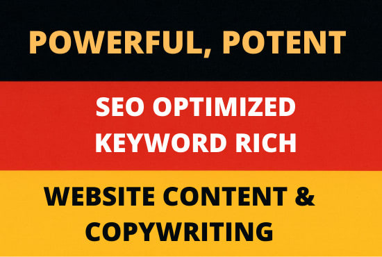 Gig Preview - Write german SEO website content, copywriting for german traffic and conversion