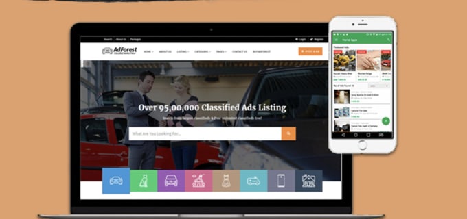 Gig Preview - Make classified ads website and apps like olx and gumtree