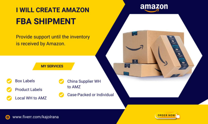 Gig Preview - Create, manage amazon fba shipments, shipping label