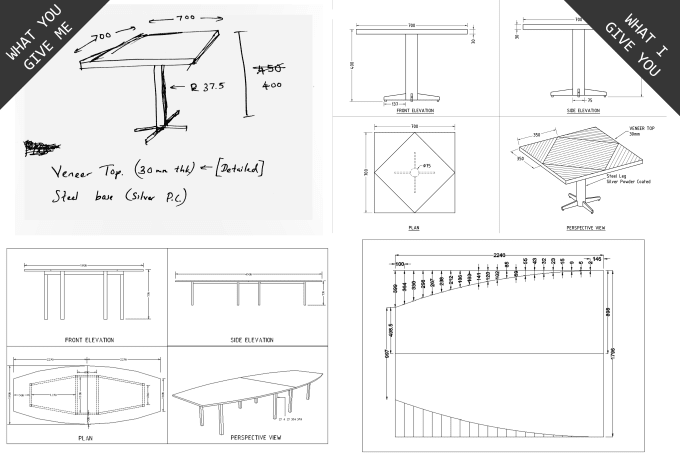 Gig Preview - Convert your sketch, photo or PDF to autocad file