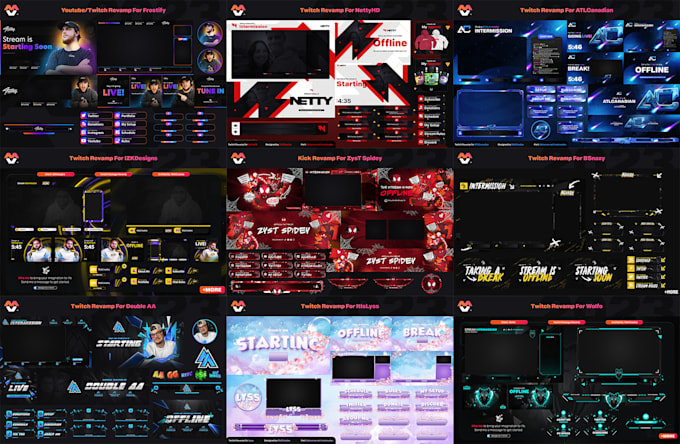 Bestseller - design twitch or kick package that is fully custom for your stream