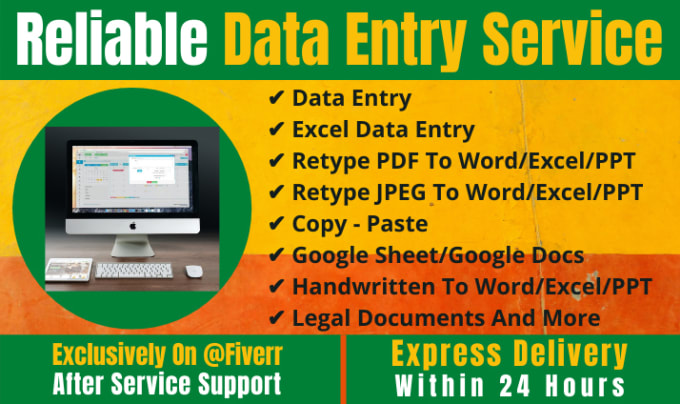 Gig Preview - Provide fast and reliable data entry service