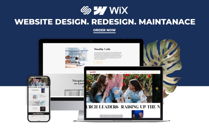 Gig Preview - Build wix website, webflow or squarespace website design