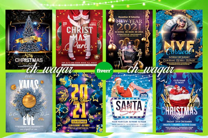 Gig Preview - Design christmas flyer, christmas party and event flyer