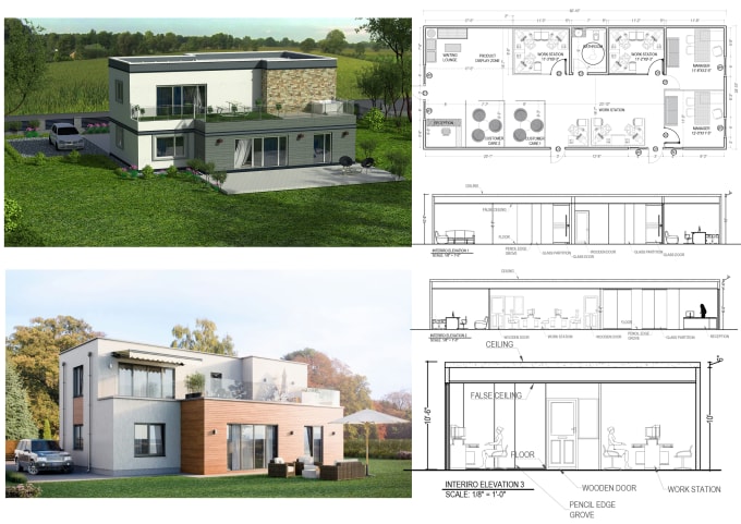 Gig Preview - Design your architectural floor plan in autocad