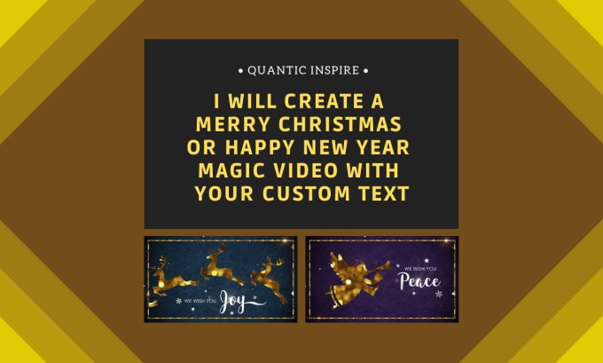 Gig Preview - Do xmas greetings or happy new year video with text and logo