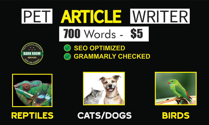 Gig Preview - Be your pet article writer and provide SEO optimized content for pet blogs