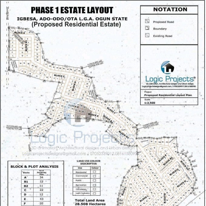 Gig Preview - Design new town, estate, housing scheme layout plan on your area of land