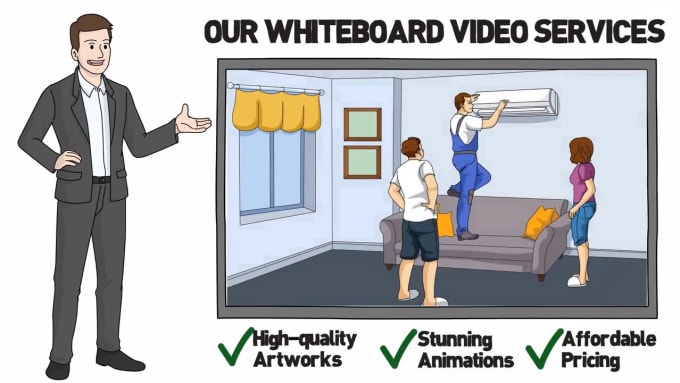 Bestseller - create a professional whiteboard explainer video animation