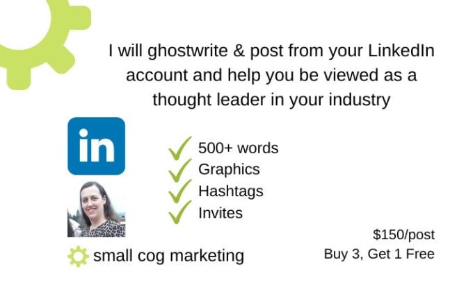 Gig Preview - Create and post on linkedin for you just once