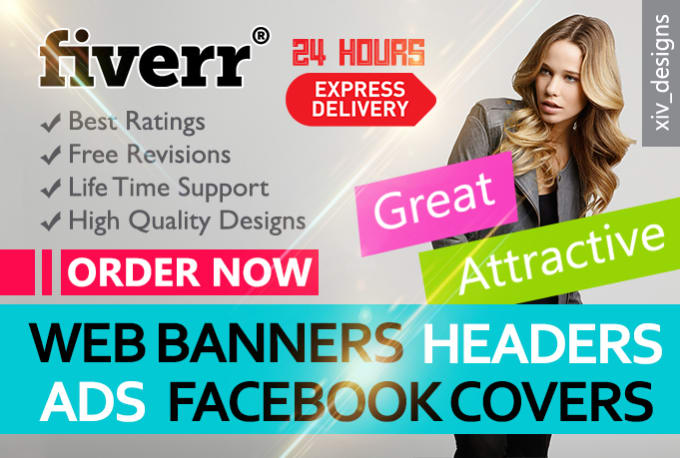 Gig Preview - Design your web banner,header,ads or facebook cover