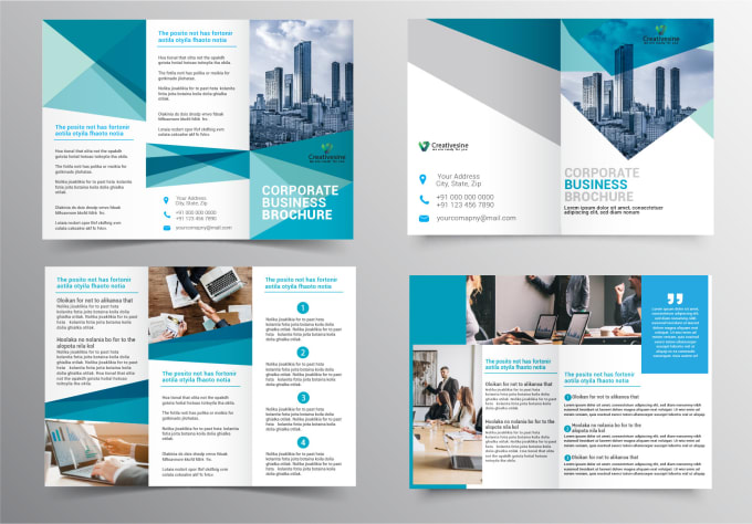 Gig Preview - Design modern and minimalist 2 fold, 3 fold brochure