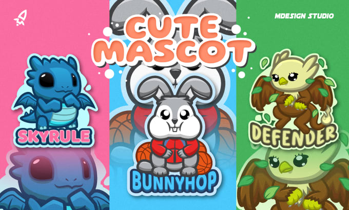 Gig Preview - Create unique cute logo mascot for you