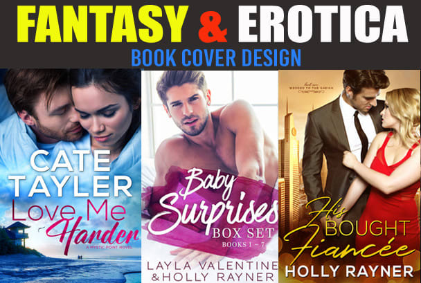 Gig Preview - Design erotic, fantasy romance book cover or ebook cover art