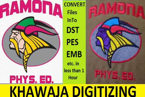 Gig Preview - Embroidery logo digitizing into dst pes emb asap