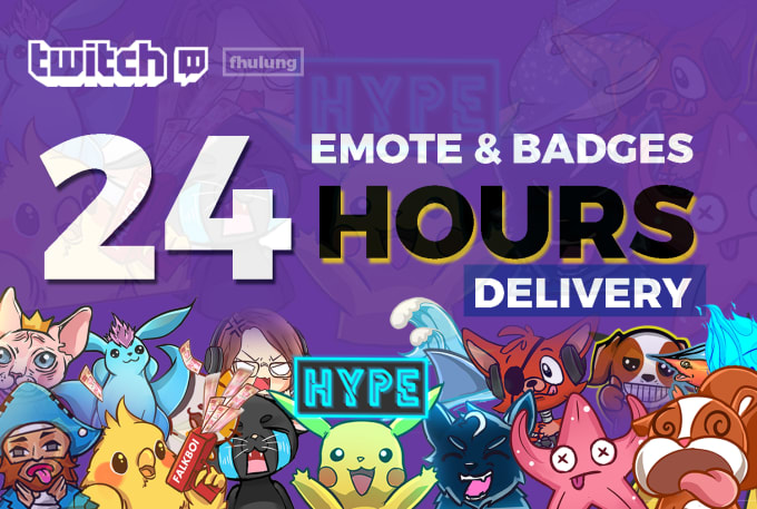 Gig Preview - Create cute twitch emotes and badges in 24 hours