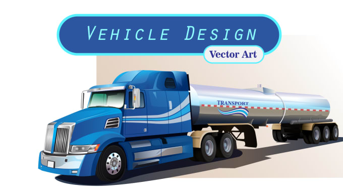 Gig Preview - Do vehicle illustration in vector style