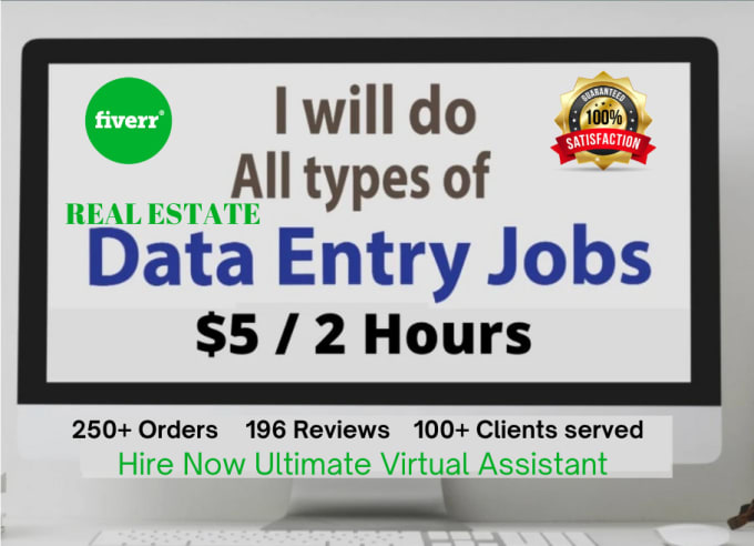 Gig Preview - Your ultimate data entry virtual assistant for real estate