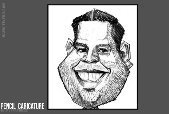 Gig Preview - Draw pencil caricature sketch portrait