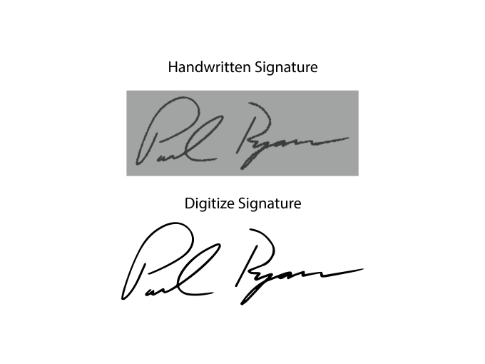 Gig Preview - Trace your handwritten signatures into digital vector form