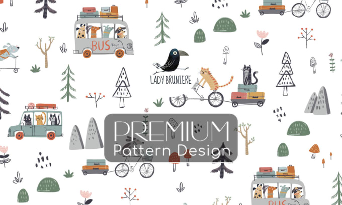 Gig Preview - Design an original seamless pattern for kids, babies