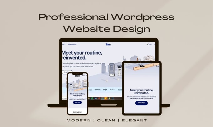 Gig Preview - Our agency will design or redesign your responsive wordpress website