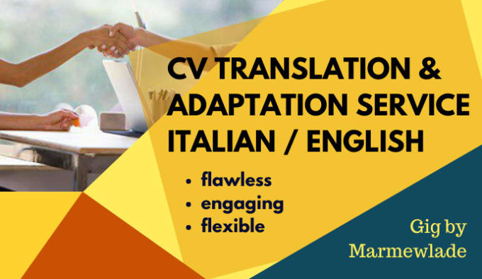 Gig Preview - Provide a flawless CV translation to english or italian