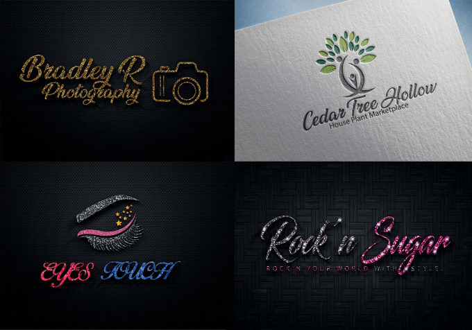 Gig Preview - Design 3 glitter signature logo in 12 hours with free vector