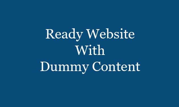 Gig Preview - Create a wordpress ready site with dummy content