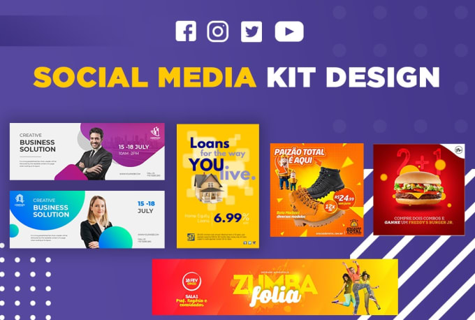 Gig Preview - Design an amazing  social media kit