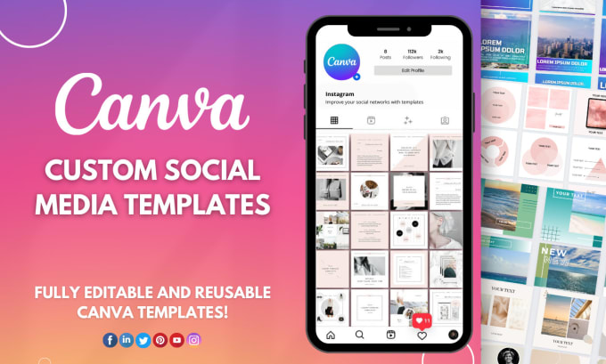 Gig Preview - Design a canva templates for your social media posts