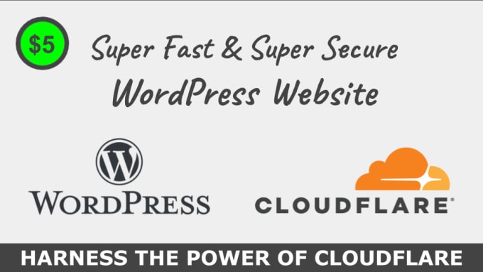 Gig Preview - Super fast super secure seo friendly website with cloudflare