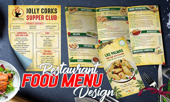 Gig Preview - Design eye catching restaurant menu, food flyer, brochure