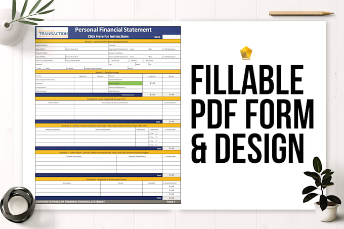 Gig Preview - Redesign or create fillable pdf forms