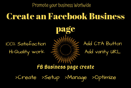 Gig Preview - Create a perfect facebook business page