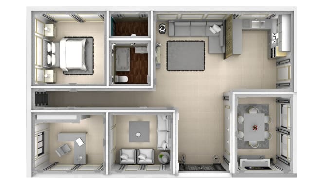 Bestseller - create 3d floor plan, visualization rendering