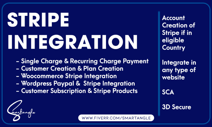 Gig Preview - Do trusted stripe integration services for your website wp