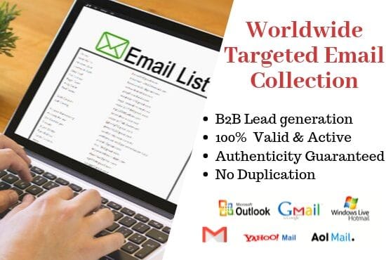 Gig Preview - Collect targeted b2b email list for any location