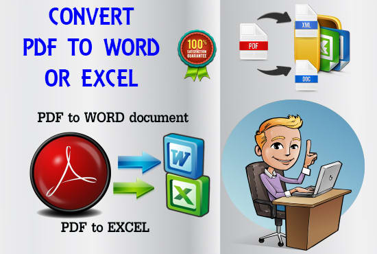 Gig Preview - Convert PDF to word documents or excel spreadsheets