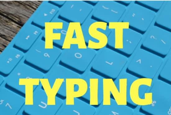 Gig Preview - Do fast data entry typing job within 24 hours