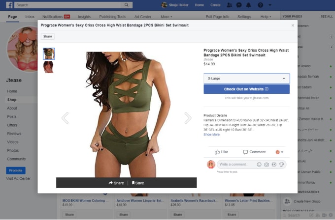 Gig Preview - Do setup of facebook shop with your website