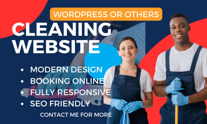 Gig Preview - Create responsive cleaning website with appointment booking