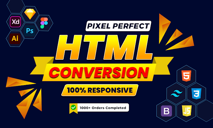 Bestseller - convert figma to html, xd to html, psd to html responsive bootstrap, tailwind