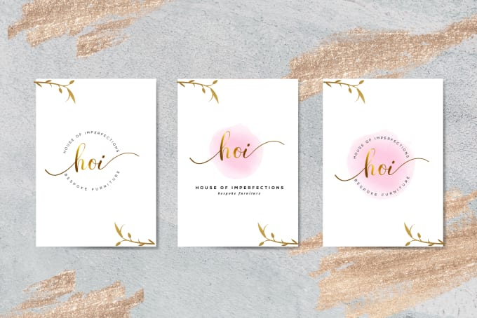 Gig Preview - Design feminine hand drawn watercolor logo for your business