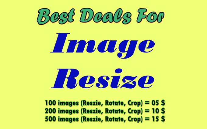 Gig Preview - Resize, crop and rotate images in bulk professionally