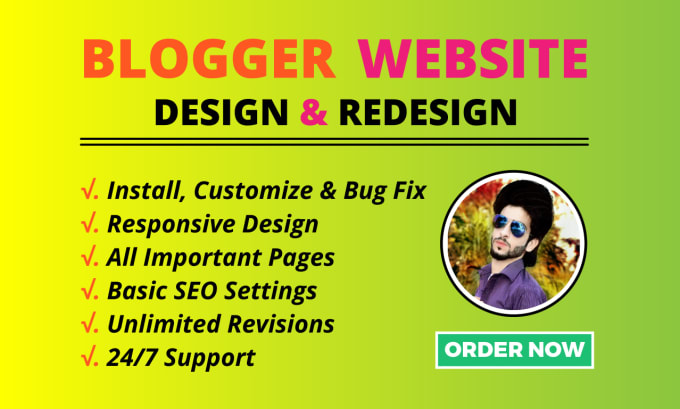 Gig Preview - Create professional blogspot website or blogger theme design and redesign