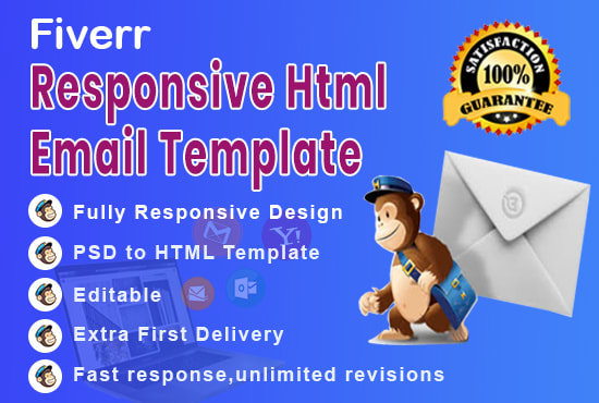 Gig Preview - Create a responsive email template, HTML email template